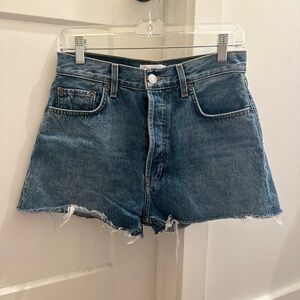 Re/Done High Rise Denim Shorts